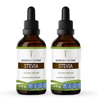 Stevia Alcohol Liquid Extract, Organic Stevia (Stevia Rebaudiana) Dried Leaf (2x4 FL OZ)