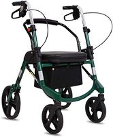 Upright Posture Rolling Walker Foldable, Junior Drive Medical 4 Wheel Walker Rollator, Compact Rolling Walker - Rollator Used for Seniors Walking,Green