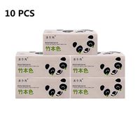 DOITOOL 10 Bag of Dry Wipes Facial Tissues Wet Hand Tissue Paper Skin Care Bamboo Pulp Napkins Face Cleaning Towel for Bathroom Hotel Toilet Car (White)