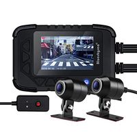Blueskysea DV688 Motorcycle Dash Cam 1080p Dual Lens Motorcycle Recording Camera 2.35" LCD IP67 Waterproof Screen 130 Degree Angle Night Vision Latest Version