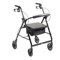 McKesson Drive 4 Wheel 32 to 37 Inch Black Folding Aluminum 32 to 37 Inch