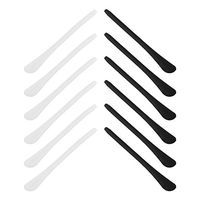 BCP 6pairs Silicone Eyeglass End Tips Ear Sock Pieces Tube Replacement for Thin Metal Eyeglass Legs (Black + White)