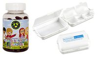 Biosource Nutrition Pill Box in Bundle with Wholistic Botanicals Fruit 'N' Veggie Gummy 90 Gummies