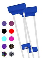 Crutcheze Premium USA Made Crutch Pad and Hand Grip Covers | Comfortable Underarm Padding Washable Breathable Moisture Wicking Anti-Bacterial Orthopedic Products Accessories (Blue)