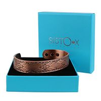 SISTO-X Copper Magnetic Bracelet/Bangle Celtic Design by Sisto-X® 6 Magnets Strong Health XL (190-225Mm)