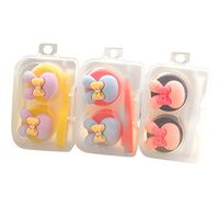 HEALLILY Contact Lens Travel Case Holder with Mirror Tweezers Applicator and Solution Bottle Lenses Storage Box Container for Home and Travel 3PCS/Set