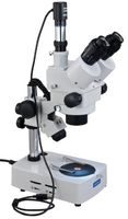 OMAX 7X-45X Trinocular Zoom Stereo Microscope w Dual Halogen Lights+USB Digital Camera