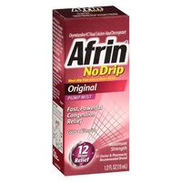 Afrin 12 Hour Nasal Spray No-Drip Pump Mist Original - 2PC