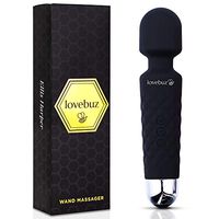 Lovebuz Personal Wand Massager with Memory | A Powerful and Easy to Use Cordless Massager with 20 Vibration Modes and 5 Speeds | Includes Gift Box, Velvet Bag and USB Charger | Relieves Muscle Stress