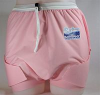 Sitz Bath Shorts - Women/Men - Wearable Soaking Garment; for Shower, On a Bath Chair, or on The Toilet. No tub or Awkward Bowl Required! (Women-Waist 24-27, Hips 28-30, Upper Thigh 17-20, Light Pink)