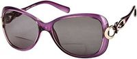 Readers.com The Delia Bifocal Reading Sunglasses Sun Reader, Retro Square Style for Women (Purple +1.50)