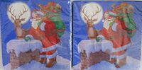 Christmas Napkins - Santa on Rooftop - 2 Pack