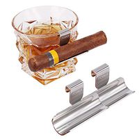 TOIKA Whiskey Stainless Steel Cigar Holder (2 Pack)