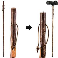 Brazos 48" Free Form Sweet Gum Photographer's Walking Stick Hiking Trekking Pole with Camera Mount, Made in the USA