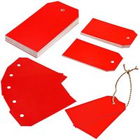 West Coast Paracord Decorative Gift Tags – Supplies for Homemade Labels – Ideal for The Holiday Season (Rectangle Tags - Red, 20 Pack)