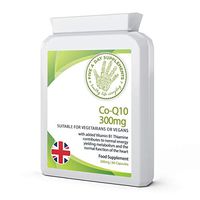 FIVE A DAY SUPPLEMENTS Co Enzyme Q10 CoQ10 300mg 60 Capsules with Vitamin B1 - Supplement - High Strength Trans Form Co Enzyme Q10 - Suitable for Vegetarians and Vegans