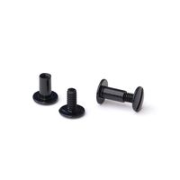 3/8 in. Black Aluminum Chicago Screws/Screw Posts (Qty 100 Sets)