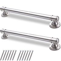 AmeriLuck Decorative Grab Bar, ADA 500LBS Loading Capacity, Chrome (Provence 12in | 2 Pack)