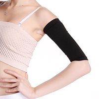 ULTNICE Compression Slimming Arm Sleeves Improve Shaper Sleeve Arms Slimmer for Sport Fitness (Black)