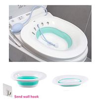 Folding Toilet Sitz Pregnant Women Special Wash Basin Bath Tub Soaking for Pregnant Women Hemorrhoid Patient Care Basin Bathtub (Green)