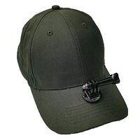Ballcap with Permanent Mount for GoPro Cameras, by Streamaroo- Black