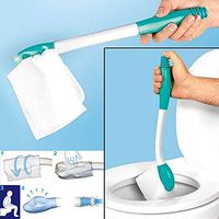 Hellofishly Comfort Easy Wipe Bottom Wipe Helper, Long Handle Self-Wipe Bathroom Toileting Aid Bottom Wiper Toilet Paper Grip Self Wipe Aid Helper,Toilet Aid Tool