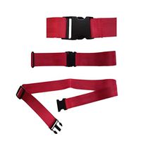 Universal Seat Belt for Wheelchair SB88-MEOS-RED, Up to 60" Adjustable