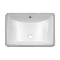 Undermount Vessel Sink - Lordear 21'' Rectangle Porcelain Ceramic Lavatory Bathroom Vanity Sink (21 Inch)