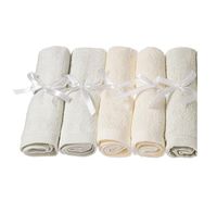 Little Likes Baby Washcloth, Baby Towel, Baby Wipes 5 Pack 100% Organic Bamboo, Luxuriously Soft, Perfect 10"x10" Size,Baby Shower Gift, Baby Registry Gift