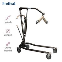 ProHeal Hydraulic Patient Lift - Manual Full Body Lifter for Handicapped, Senior and Immobile Patients - 6 Point Spreader, Chains Included, 450 lbs Capacity