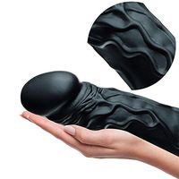 Yanan Black 13.39in Oversized Handsfree Personal Relax Massager PVC Toys with Handsfree Suction Cup