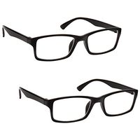 The Reading Glasses Company Black Readers Value 2 Pack Designer Style Mens Womens RR92-1 +1.75