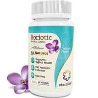 NutraBlast Boriotic Boric Acid Suppositories 800mg Complex w/Aloe Vera & FOS Probiotic Enhancer, 30 Count | All Natural Made in USA