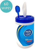 Disinfectant Wipes 60 Sheets/Pack Portable 75 Alcohol Wet Wipes Antiseptic Cleaning Sterilization Wipes Wet Wipes for Tourism, Hotel, Restaurant, Home, Office, Car (1 pack)