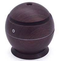 CWH&WEN Aromatherapy Cool Mist Aroma,Essential Oil Diffuser, Whisper Quiet Humidifier with Diffuse Auto Shut-Off Protection and 7 Color Changed LED for Home Office Yoga SPA 130Ml,Brown