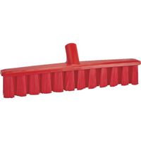 Vikan 31714 16" UST Push Broom, Soft, Red