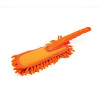 uxcell Plastic Handle Chenille Microfiber Cleaning Wash Duster Brush Orange Universal for Car