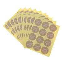 WANGFUFU 120Pcs Hot Sale Round Handmade Cake Gift Packaging Sealing Label Kraft Sticker