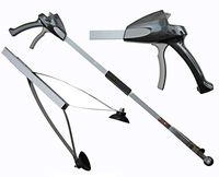 ArcMate EZ Reacher PRO Outdoor Suction Cup Reacher with Locking Grip and Handle, Collapsible with Slip Joint, Indoor Commercial and Outdoor Use, 4.5" Wide Jaw, 8lb. Capacity, Black, 32" (32P-DC-1-FBA)