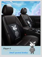 Lumbar Support, Car Mesh Back Support with Massage Beads Ergonomic Designed for Comfort and Lower Back Pain Relief - Lumbar Back Support Cushion for Car Seat, Wheelchair (Small Spotted Donkey)