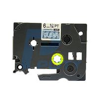 IDIK 1PK White on Clear Standard Laminated Label Tape Compatible for Brother P-Touch TZe-115 TZ115 TZe115(6mm x 8m)