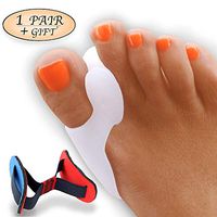 Premium Gel Bunion Corrector & Bunion Relief Protector 2 Pack- Medical Grade Silicone- Shoe Wearable- Durable and Eco-Friendly with Over Toe Design by Aussie Foot Care