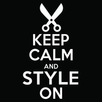 Cosmetology Keep Calm and Style On Vinyl Decal Sticker | Cars Trucks Vans Windows Laptops Walls Cups | White | 5.5 X 3 Inches | KCD1876