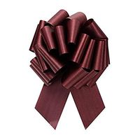 Berwick Offray Ribbon Pull Bow, 8'' Diameter with 20 Loops, Burgundy Red