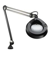 Luxo 17115BK KFM Magnifier, 45" Patented Internal Spring K-Arm, 5-Diopter, Edge Clamp, Black
