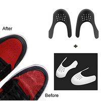 KEMANI New 2 Pairs Shoe Toe Shields Anti-Wrinkle Crease Decreaser Universal Shoes Accessories (White+Black, Woman S(35-39))