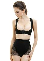 Women Breast & Back Support Belt Chest Holder Shape Corrector Prevent Chest Hunchback, Sagging, Posture Corset Bra X Strap Vest (S, Black)