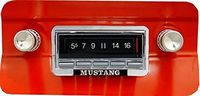 1964-1966 Ford Mustang 300 watt USA-740 AM FM Car Stereo/Radio with built-in Bluetooth, AUX Inputs, Color Change LCD Digital Display