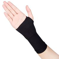 SPOTBRACE Medical Wrist Hand Support, 1 Pair Elastic Thin Palm Brace, Pain Relief Compression Sleeves for Wrist Swelling, Soreness, Loosing and Sprained Men Women(Black)-Fit Both Hands-L