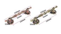 SPLY DTEM Antique Copper Wall Mounted Handle/Simple European Cabinet Handle/Green Bronze Door Handle/Classical Handle Big Red Bronze 17.8cm (Color : B, Size : Large)